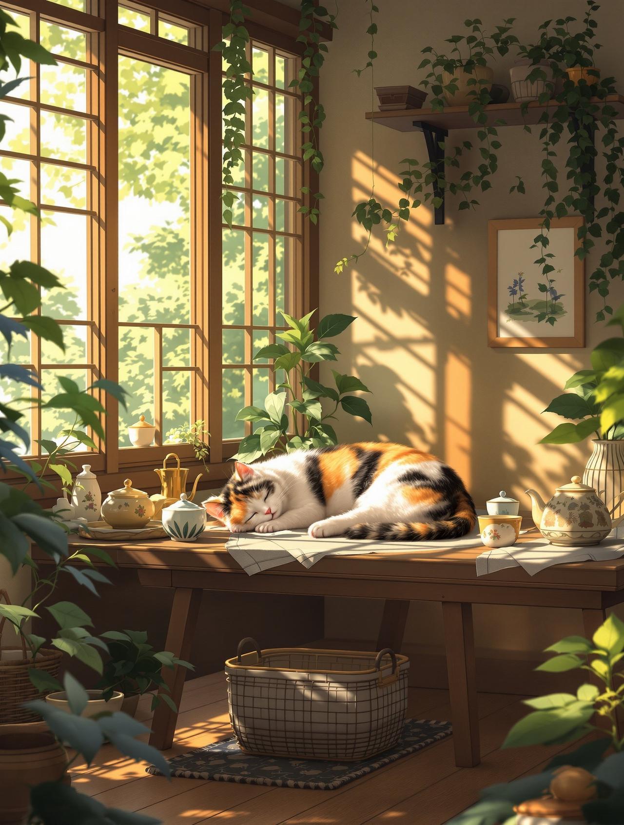 日语短句 猫与茶屋 - 慢生活物语，温情日常治愈短剧